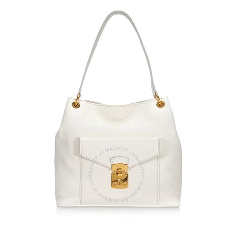 Miu Miu 5BC001 F0K74 Miu Miu White Hobo 